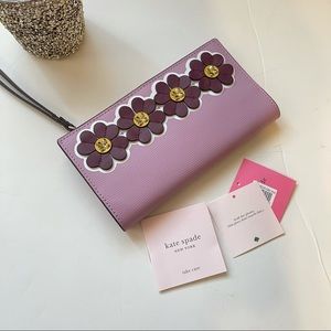 Kate Spade New York Floral Pattern Textured Wallet